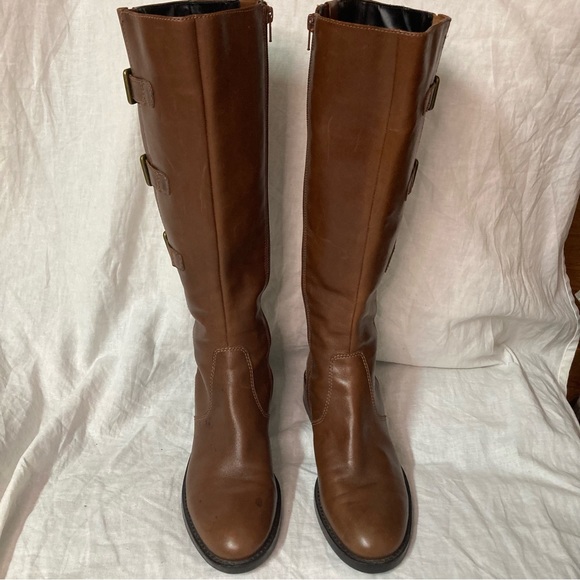 Ecco Brown Heeled Boots - Picture 1 of 12